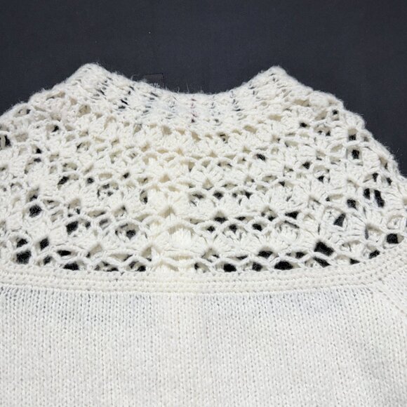 Torrid Women's Knit/Crochet Sweater Size 2 White Cropped - Picture 4 of 9